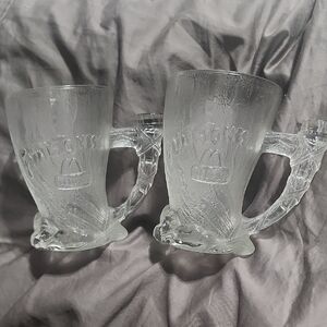 McDonald's Frosted Glass Mug Pair